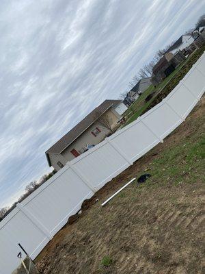 6ft White vinyl fence!