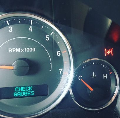 Checking the "Check Engine" light and guages