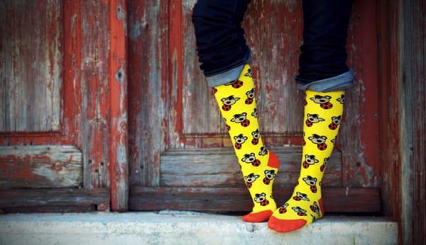 'Soccer Monkey"  Women's Knee Socks
 www.sockmaniacs.com