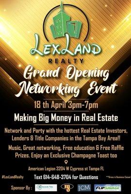 RSVP by clicking https://www.partylabz.com/events/making-big-money-in-real-estate-/rsvp