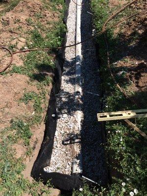 Another look at the irrigation trench in progress.