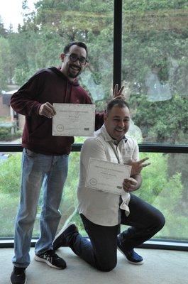 Brain Baca and Abelardo Marrufo, of Eyes of New Mexico, attended our Basic Management Workshop - Level A last week.