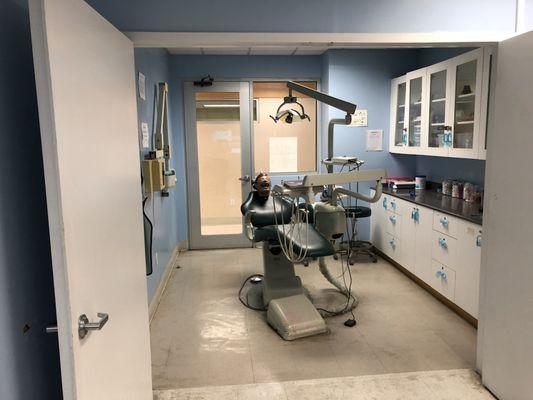 A dental operatory room at the school