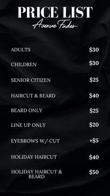 Price List