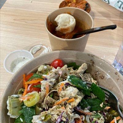 801 salad and tortilla soup