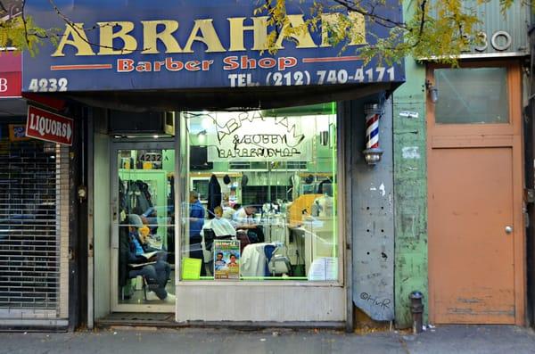 Abraham Barber Shop early Sunday morning