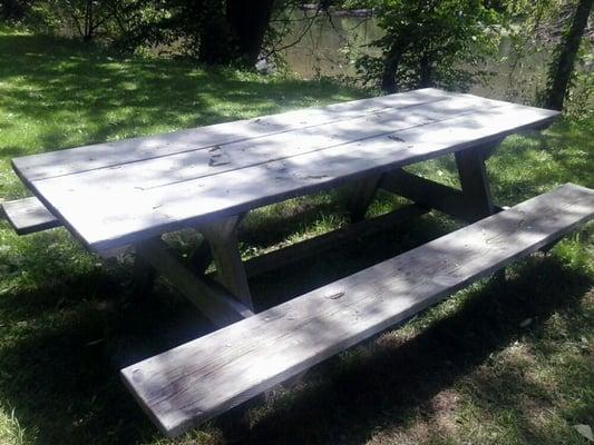 New picnic table for our customers to relax and enjoy their meal!  =)