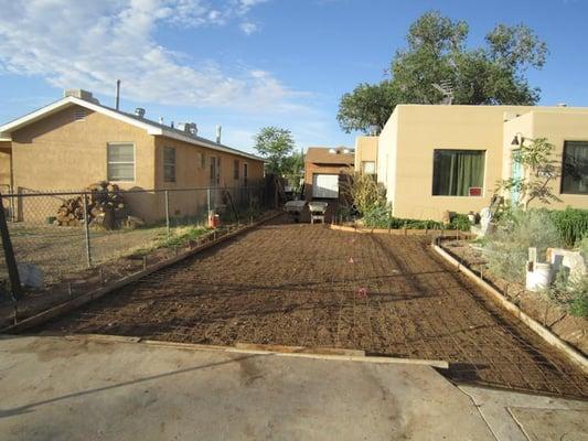 Excavation for new driveway