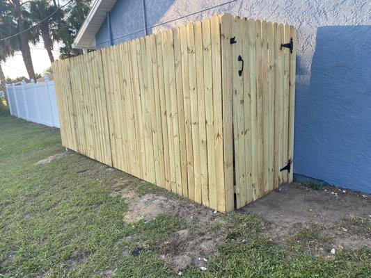 Privacy fence.