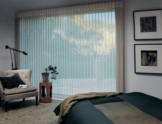 A Luminette Shade on a Sliding Glass Door