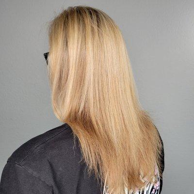 Men's highlights for long hair.