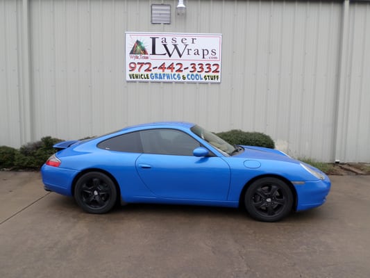 Avery Blue Diamond on a Porsche Carrera!