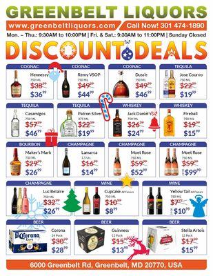 Discount Deals are live at Greenbelt Liquors