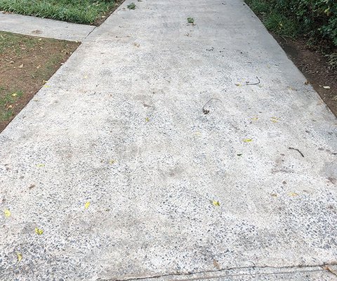 Many forget that concrete is in fact white when cleaned!