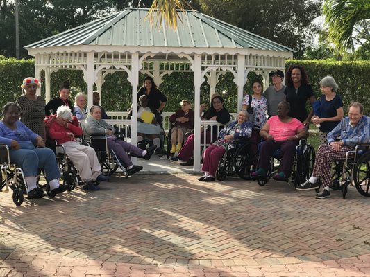 Outdoor activities in the courtyard