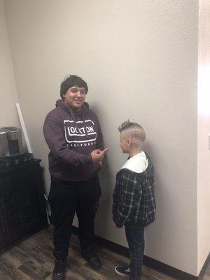 Hooked him up with a Mohawk and Fortnite!