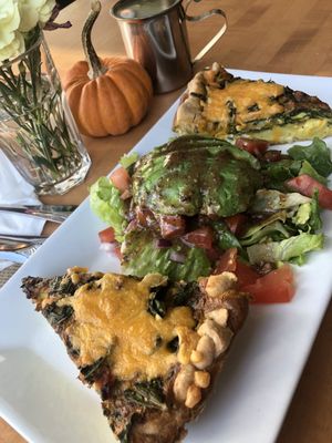 Quiche!  2 pcs with salad, $14.50