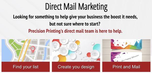 We offer proven strategic Direct Mail Marketing packages.