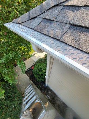 Gutter protection installed