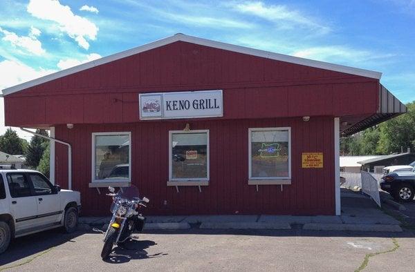 On Highway 66 just west of its junction with Highways 97 and 140. A good place to stop to avoid the traffic in the metropolis.