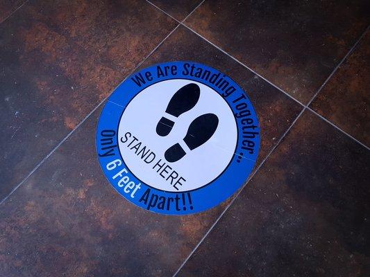 Social distancing stickers, yes we do those too! Decals for everything!