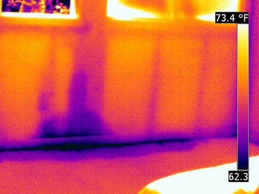 Potential for moisture seen in the infrared