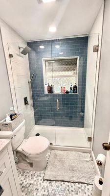 Modern Swing Door Shower Enclosure