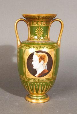 French Empire Paris Porcelain after Sevres Julius Caesar Profile Painted Urn sold for $13,750 on January 9, 2024.