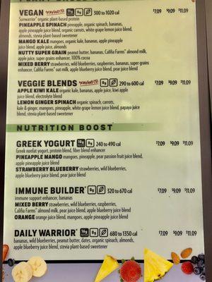 menu as of 2/1/23