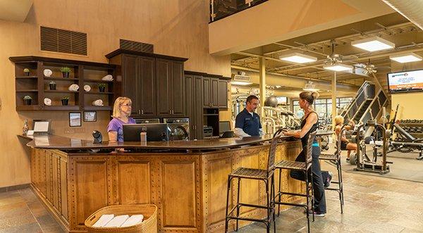 The Front Desk is where members are cheerfully greeted. And where questions are answered or concerns addressed.