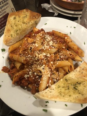 Chicken and sausage pasta party