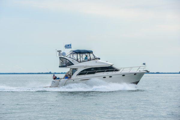 Our 41' Meridian on the water