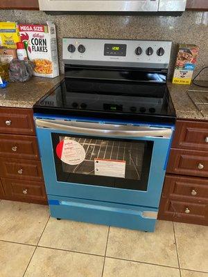 New Freestanding Stove Installation, Old Appliances, Are Taken At No Charge