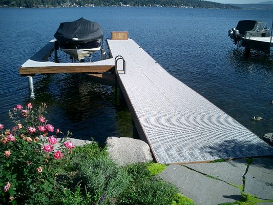 Rebuilt steel dock with expansion.