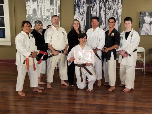 Brown belt promotion.