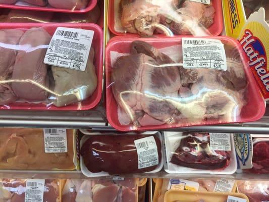 Hearts and livers available at this market!