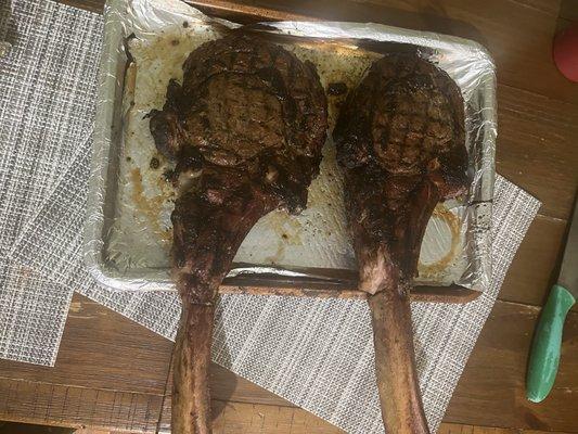 Tomahawk steaks.