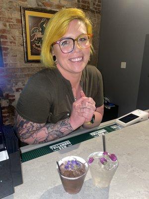 Can we just talk about Kristen? She's the BEST bartender in all of NOLA. She made the most beautiful and incredible cocktails