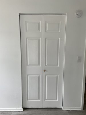 Door installation and painted