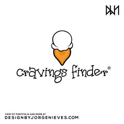 Logo for Cravings Finder (Mobile App) - Copyright 2019-2020 © Design by Jorge Nieves, All rights reserved