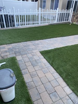 Artificial turf installation