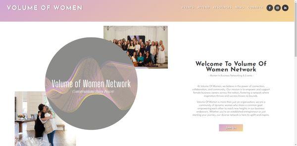 Volume Of Women Network Website Build