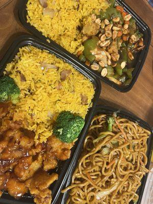 32. Vegetable Lo Mein /C22. General Tso's Chicken Combo Platter/C26. Kung Po Chicken Combo Platter/