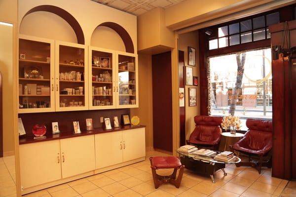 Relax, enjoy a cup of delicious Urbal tea in our tranquil waiting area