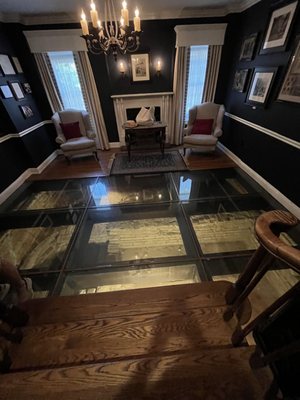 The glass floor at The Calvert House