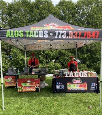 Alos Tacos Taco Cart setup !!