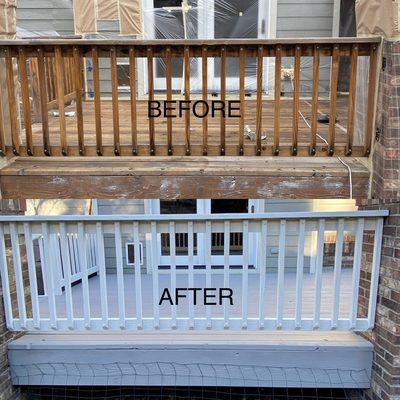 EXTERIOR RAILING AND DECK PAINT APPLICATION