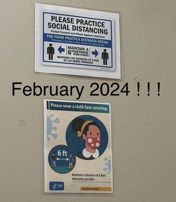 Why in 2024 we still have this signage up? I work at local hospitals and we don't even see this anymore!!! Take it down!!