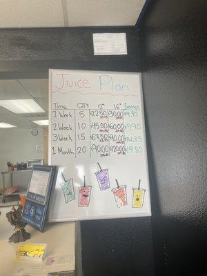 Juice plan if you go often.