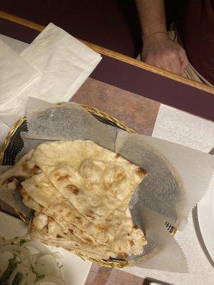 Garlic naan. Terrible and greasy.